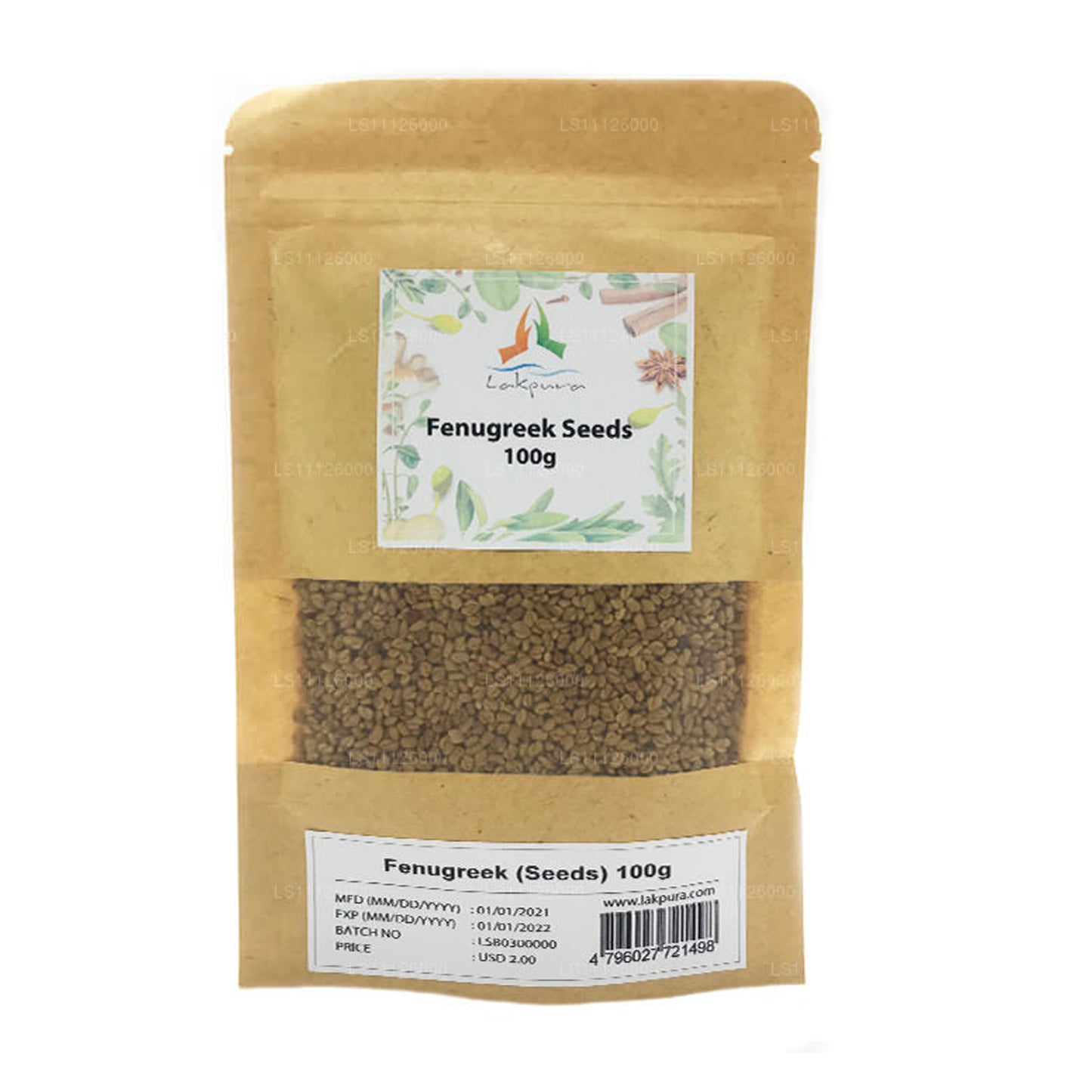 Lakpura Fenugreek Seeds Whole (1kg)