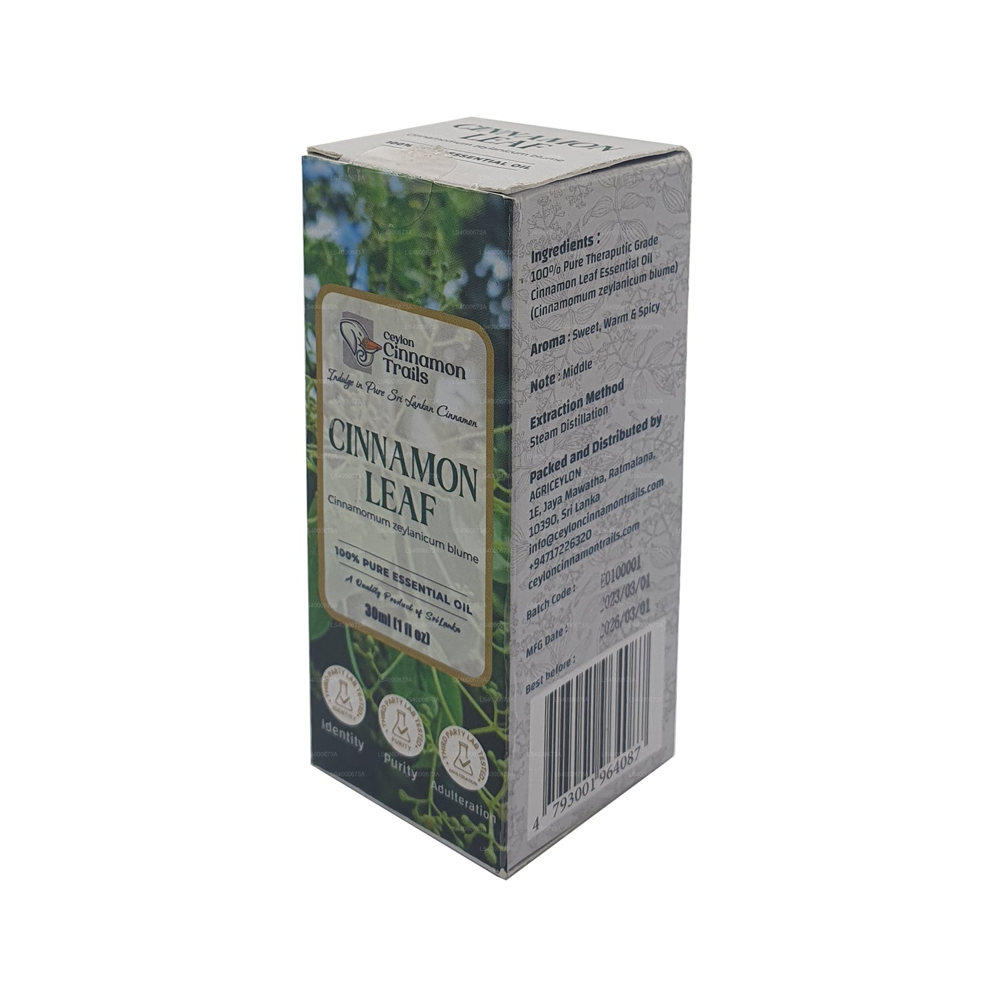 Ceylon Cinnamon Trails Cinnamon Leaf Essentials Oil