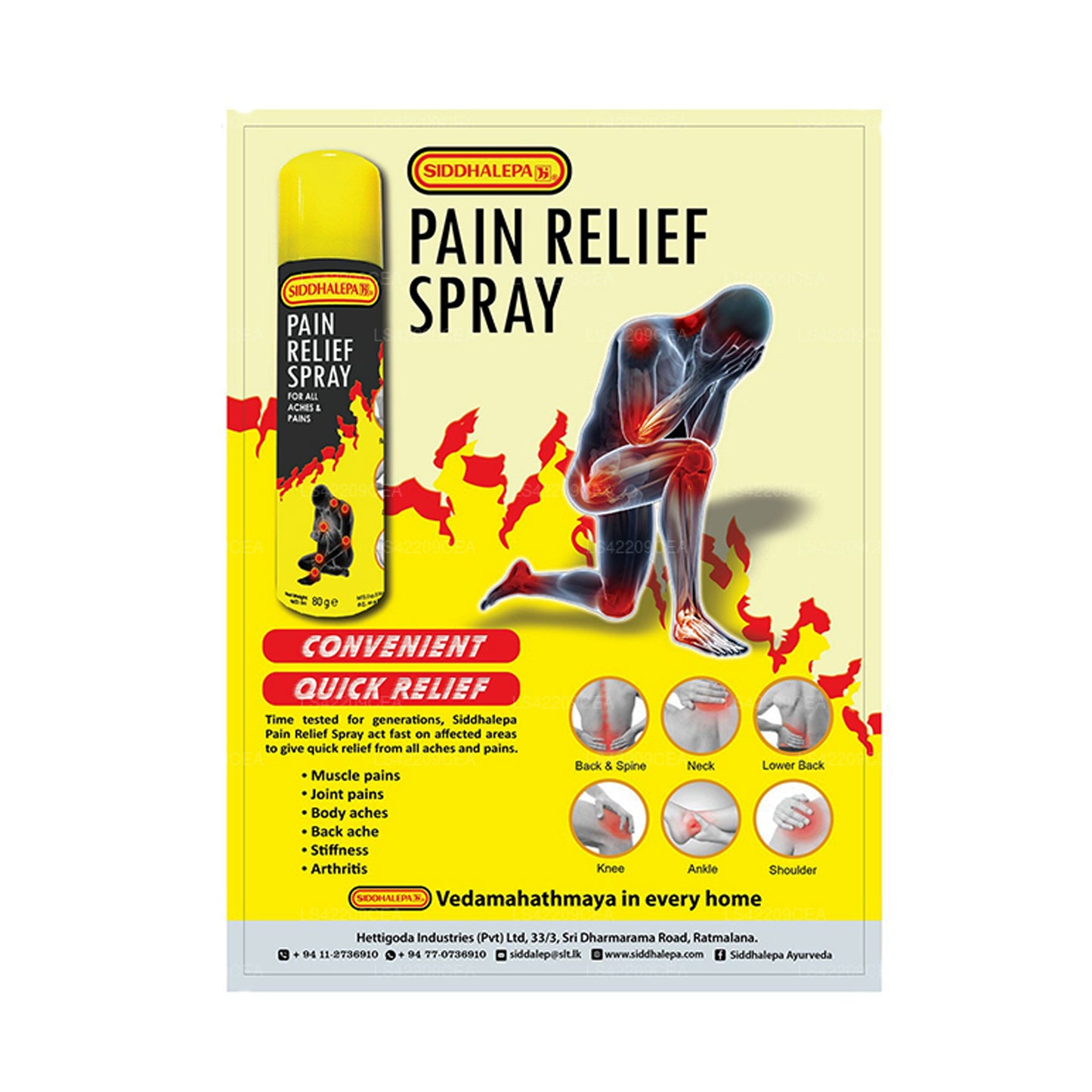 Siddhalepa Pain Relief Spray (80g)