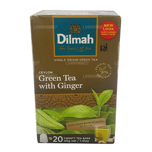 Dilmah Green Tea With Ginger (40g) 20 Tea Bags