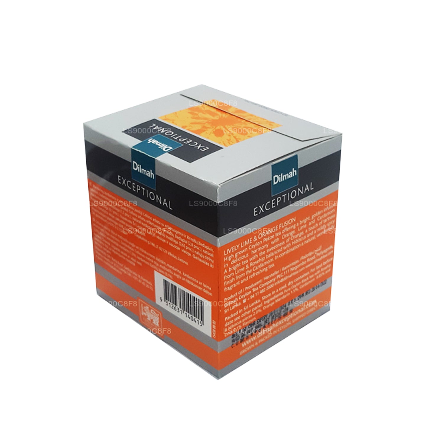 Dilmah Exceptional Lively Lime and Orange Fusion Real Leaf Tea (40g) 20 Tea Bags