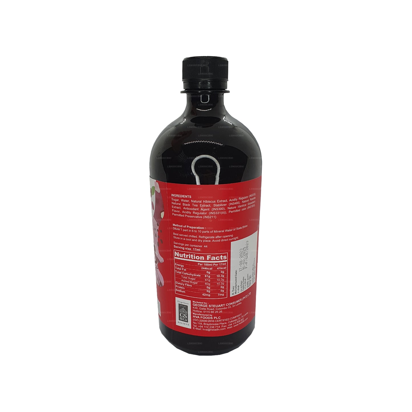 Heladiv Strawberry Ice Tea Syrup (750ml)