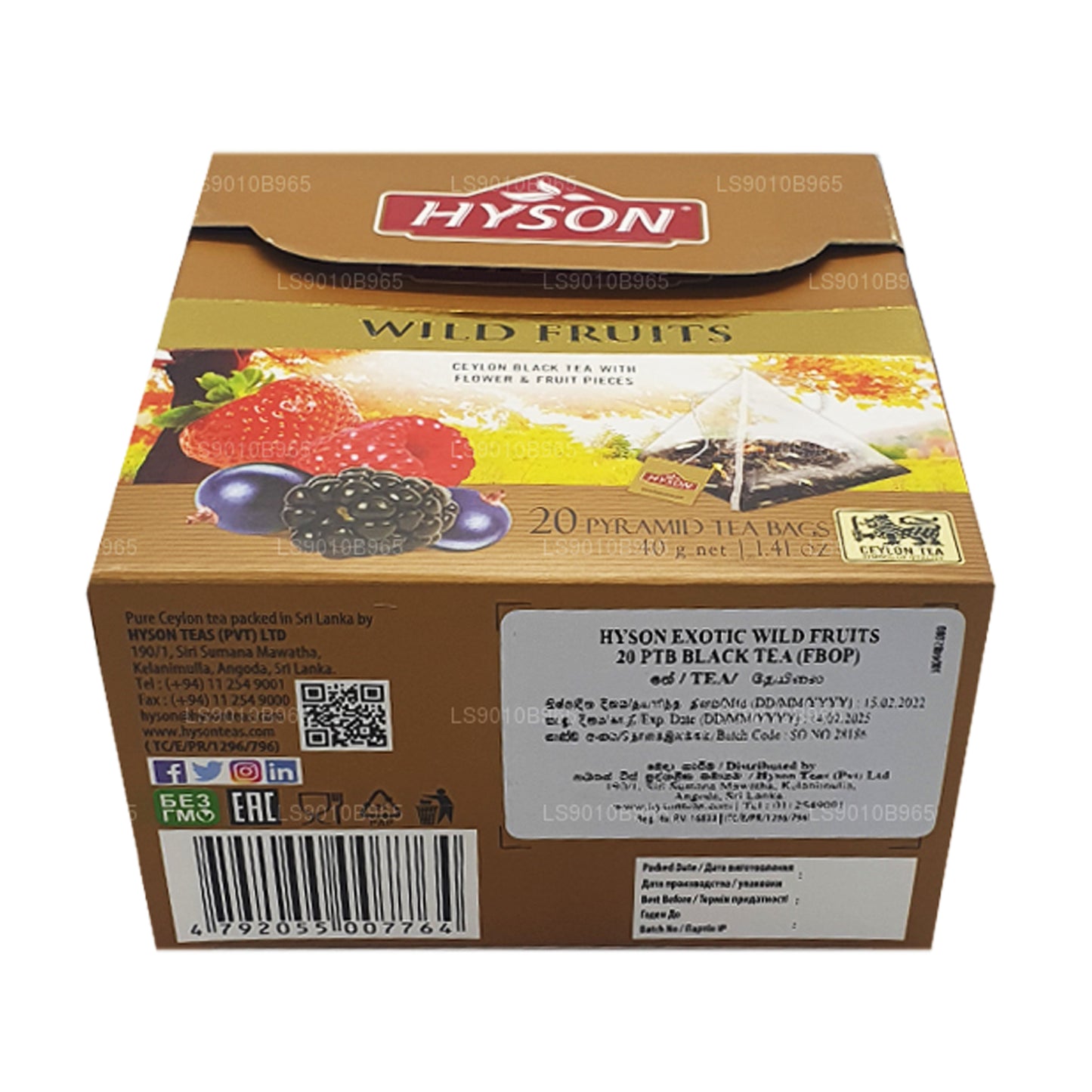 Hyson Wild Fruits (40g) 20 Tea Bags