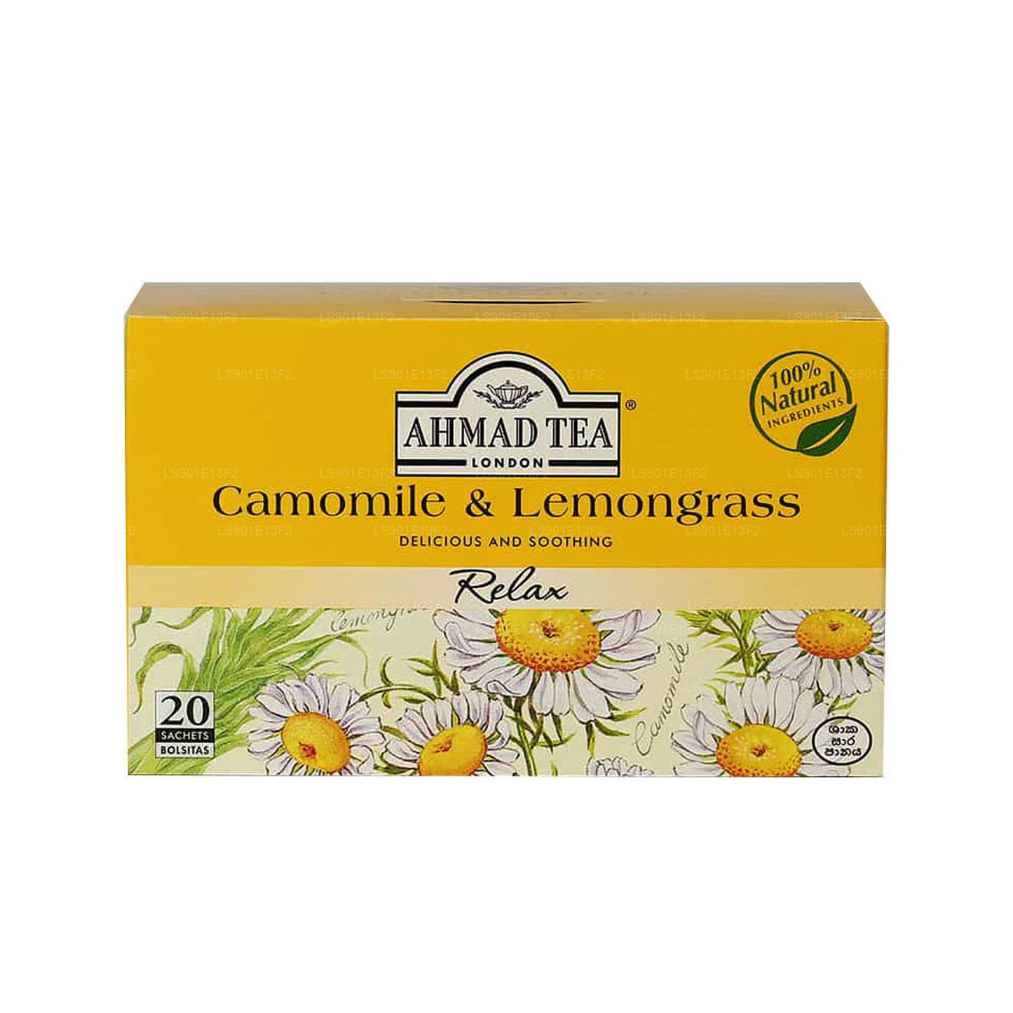 Ahmad Camomile and Lemongrass Tea (40g)  20 Foil Wrapped Tea Bags