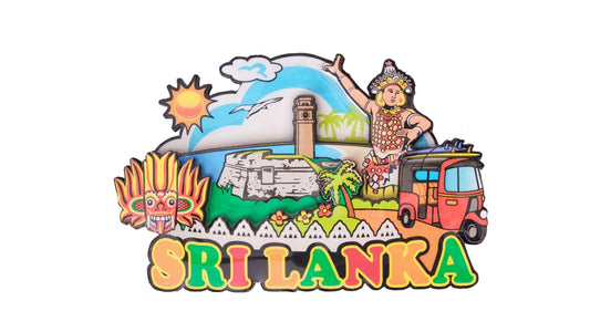 Captivating Cultural Icons of Sri Lanka Fridge Magnet