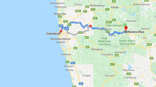 Colombo City to Nuwara Eliya City Private Transfer