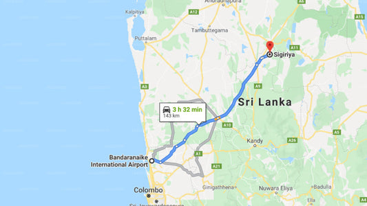 Transfer between Colombo Airport (CMB) and Amaara Forest Hotel, Sigiriya